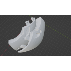 InMoov Robotic Skull and Ears _ Top Back skull fill 15%