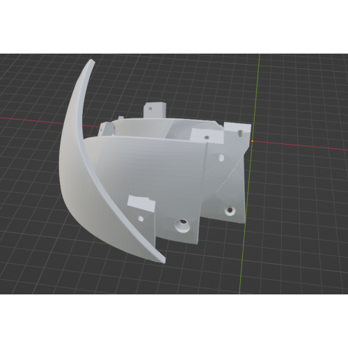 InMoov Robotic Skull and Ears _ Top skull Right 90%