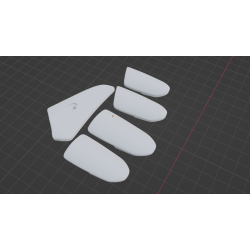 InMoov Robot Left Hand _ left cover finger fill 15%