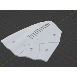 InMoov Robot Left Hand _ left top surface in fill 15%