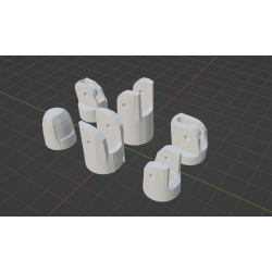 InMoov Robot Left Hand _ Majeure ( major finger ) in fill 15%