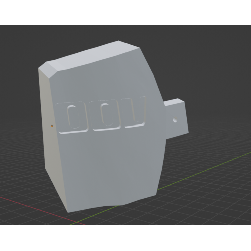 InMoov Robot Chest _ word InMoov Left part Hollow in fill 90%