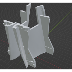 InMoov Robot Chest _  Side Ribs Cover in fill 15%
