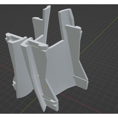 InMoov Robot Chest _  Side Ribs Cover in fill 15%