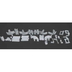 InMoov Robot chest and back in fill 15%