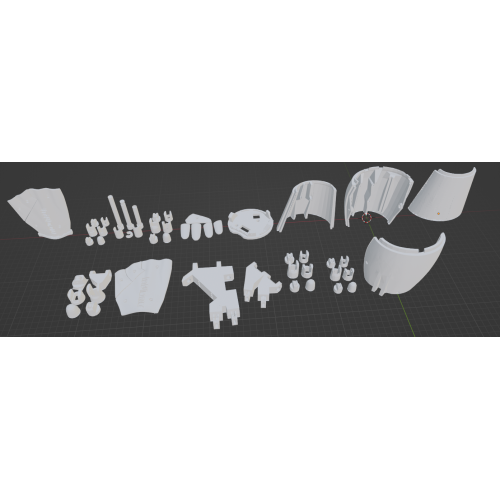 InMoov Robotic  Left Hand in fill 90%