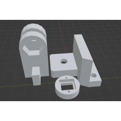 InMoov Robot Shoulder Left Piv Pot holder Square in fill 15%