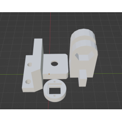 InMoov Robot Shoulder Piv Pot holder Square in fill 15%