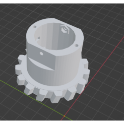 InMoov Robot Bicep _ Rot Gear in fill 15%