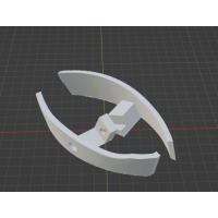 InMoov Robot Mid Stomach _ Hip Cover Right in fill 90%
