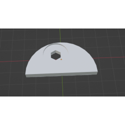 InMoov Robot Legs Thigh _ Thigh Bolt Blocker Left in fill 15%