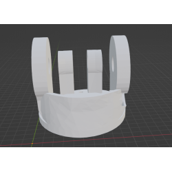 InMoov Robot Legs Knee _ Knee Low Left in fill 15%