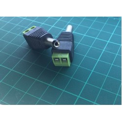 DC Male Power Plug 2.1mm To 2pin Screw Terminal Block