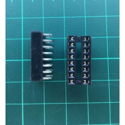 IC Socket R8+8 - Machine Tooled Base 16 pin