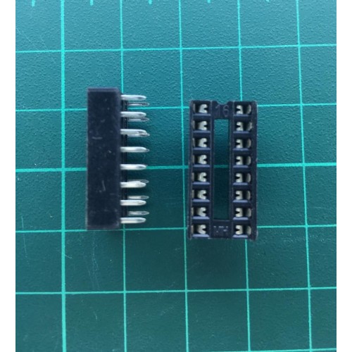 IC Socket R8+8 - Machine Tooled Base 16 pin