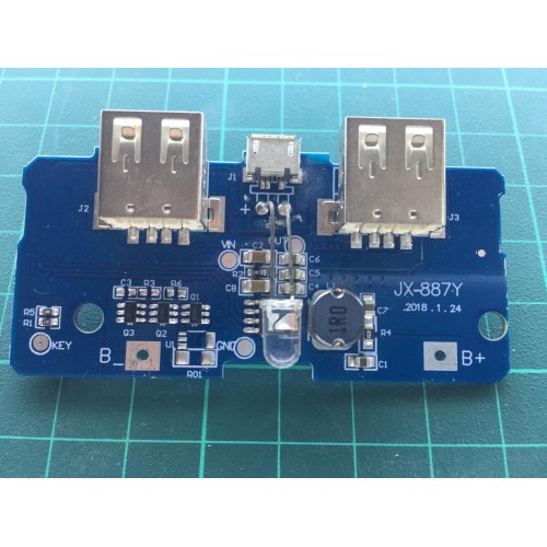 Power Bank Module With Dual Micro USB 3.7V to 5V 2A Booster With 18650 Lithium Battery Charger