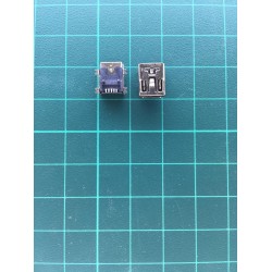 USB Connector on PCB 4 Pin Mini A Type Female