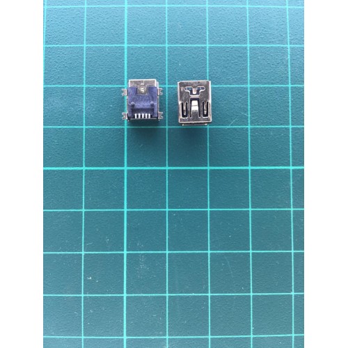 USB Connector on PCB 4 Pin Mini A Type Female